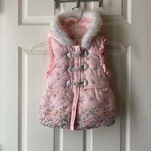 Little Lass Girls Hooded puffy Vest
